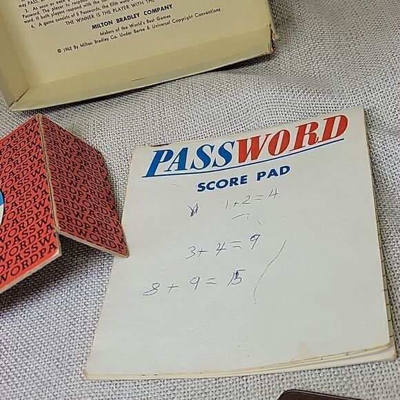 Vintage 1962 Milton Bradley Password Board Game #4260 -Volume 7. Used - Picture 7 of 11